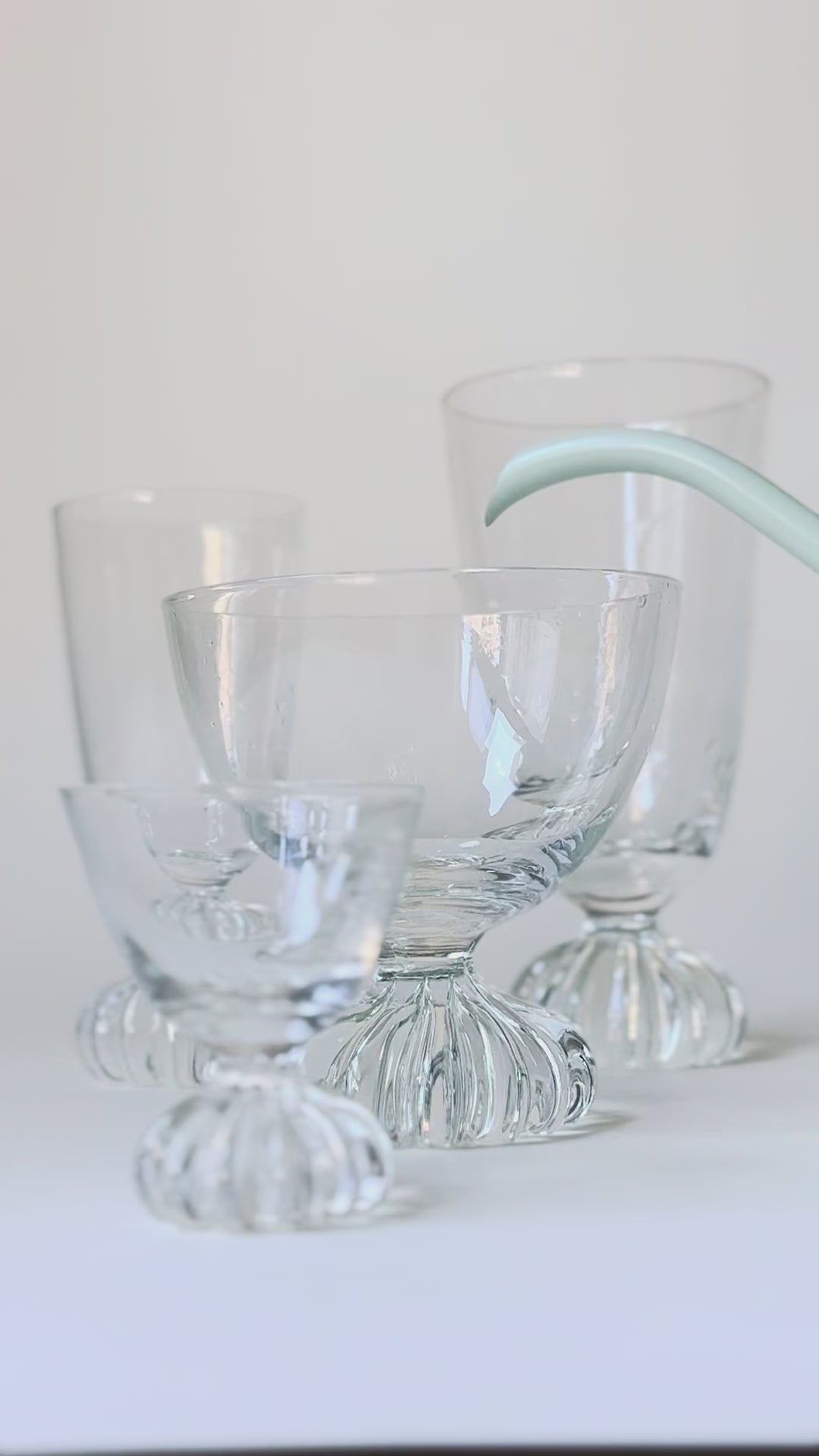 Vintage 南瓜腳玻璃杯